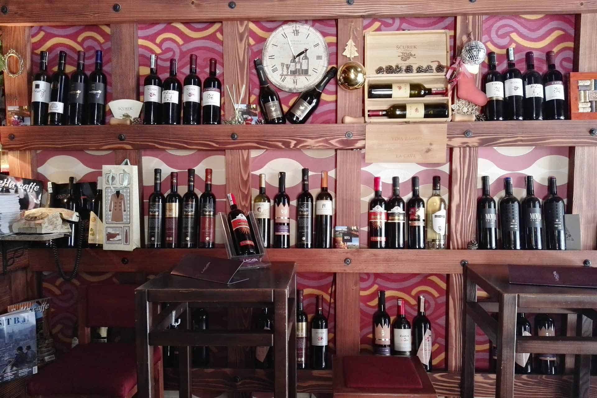 Wide assortment of wines